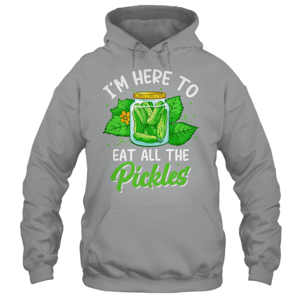 I'm Here To Eat All The Pickles Pickle Cucumber Vegetarian Shirt & Tank Top | teecentury