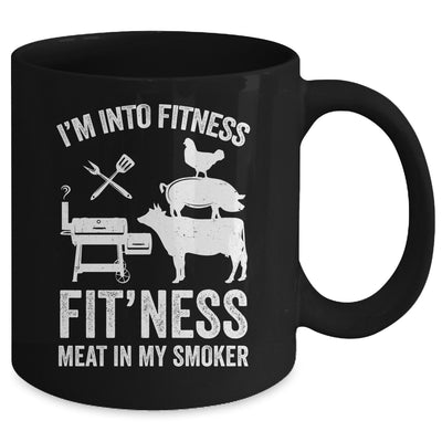 I'm Into Fitness Funny BBQ Meat Smoking Art For Men Women Mug | teecentury
