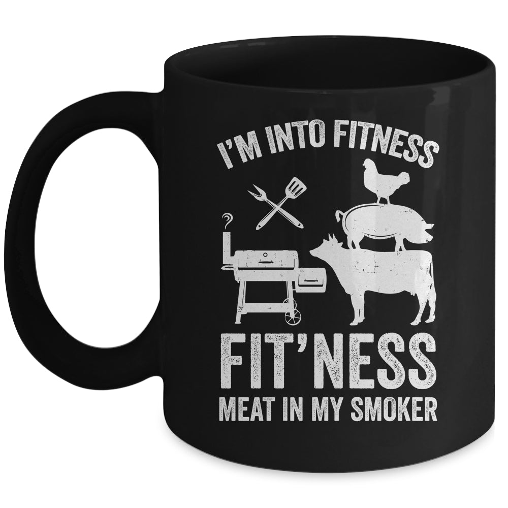 I'm Into Fitness Funny BBQ Meat Smoking Art For Men Women Mug | teecentury