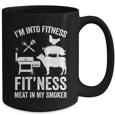 I'm Into Fitness Funny BBQ Meat Smoking Art For Men Women Mug | teecentury