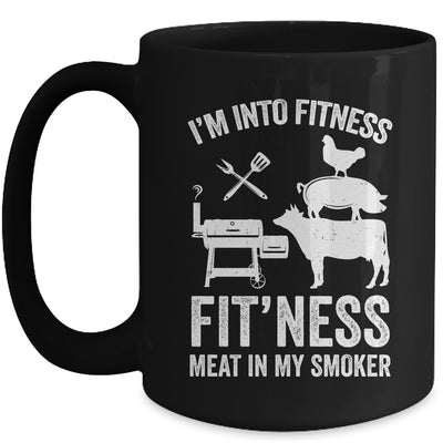 I'm Into Fitness Funny BBQ Meat Smoking Art For Men Women Mug | teecentury