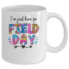 I'm Just Here For Field Day Tie Dye Leopard Last Day School Mug | teecentury
