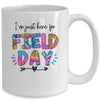 I'm Just Here For Field Day Tie Dye Leopard Last Day School Mug | teecentury