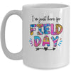 I'm Just Here For Field Day Tie Dye Leopard Last Day School Mug | teecentury