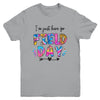 I'm Just Here For Field Day Tie Dye Leopard Last Day School Youth Shirt | teecentury