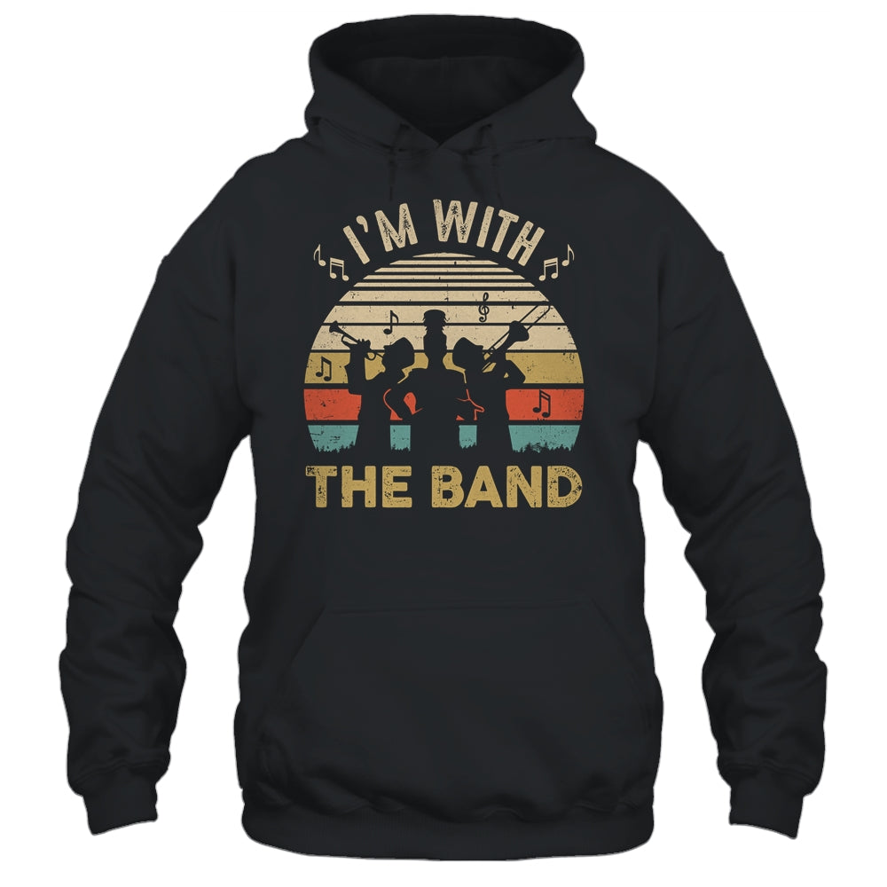 I'm Just Here For The Band Life Funny Retro Marching Band Shirt & Hoodie | teecentury