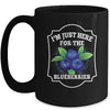 I'm Just Here For The Blueberries Lover Farmer Plant Funny Mug | teecentury