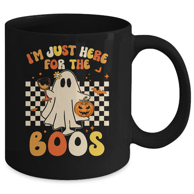 I'm Just Here For The Boos Ghost Retro Groovy Halloween Mug | teecentury