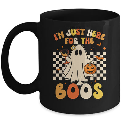 I'm Just Here For The Boos Ghost Retro Groovy Halloween Mug | teecentury