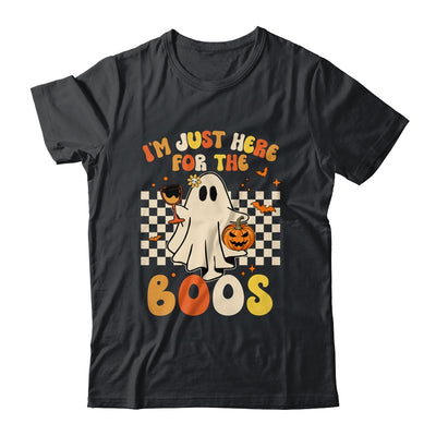 I'm Just Here For The Boos Ghost Retro Groovy Halloween Shirt & Sweatshirt | teecentury