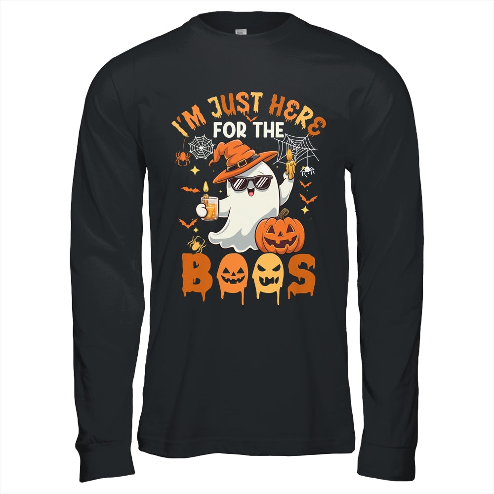 I'm Just Here For The Boos Halloween Ghost Cute Funny Shirt & Hoodie | teecentury