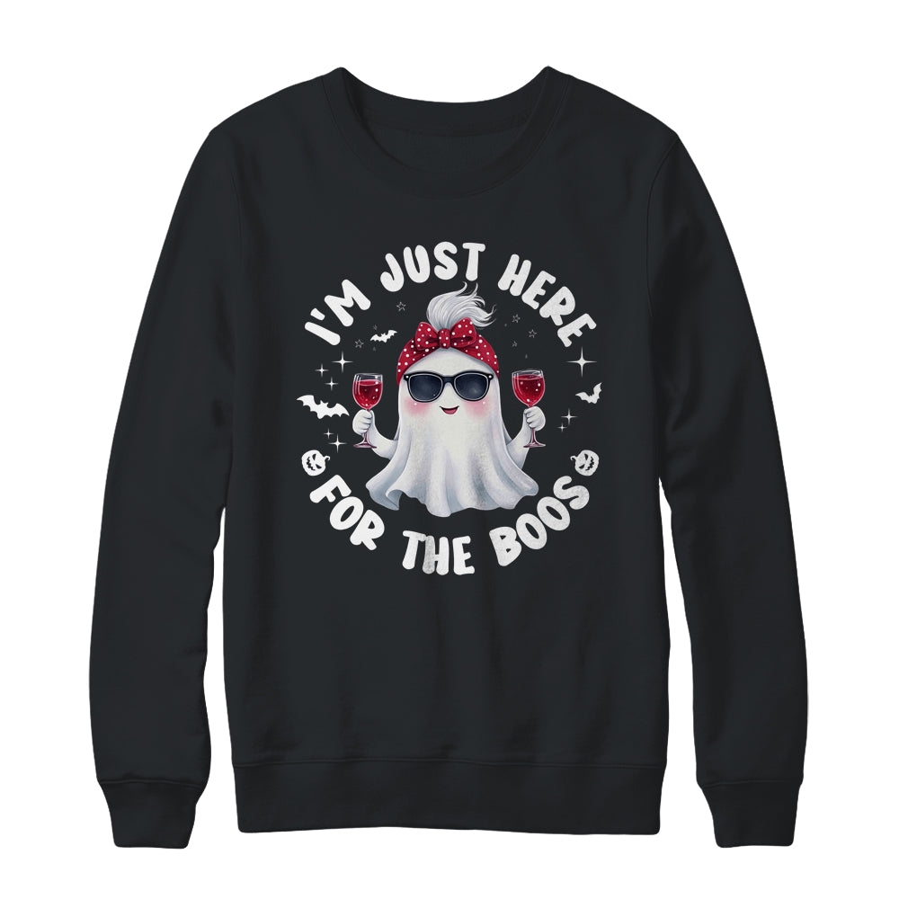 I'm Just Here For The Boos Halloween Women Ghost Cute Shirt & Sweatshirt | teecentury