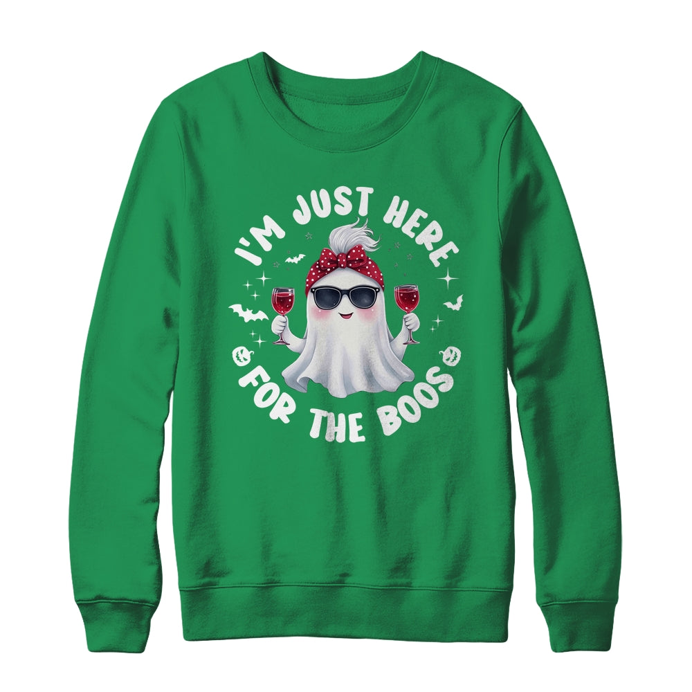 I'm Just Here For The Boos Halloween Women Ghost Cute Shirt & Sweatshirt | teecentury