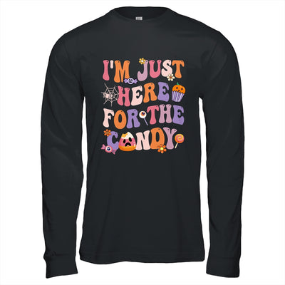 I'm Just Here For The Candy Halloween Groovy Retro Funny Shirt & Hoodie | teecentury
