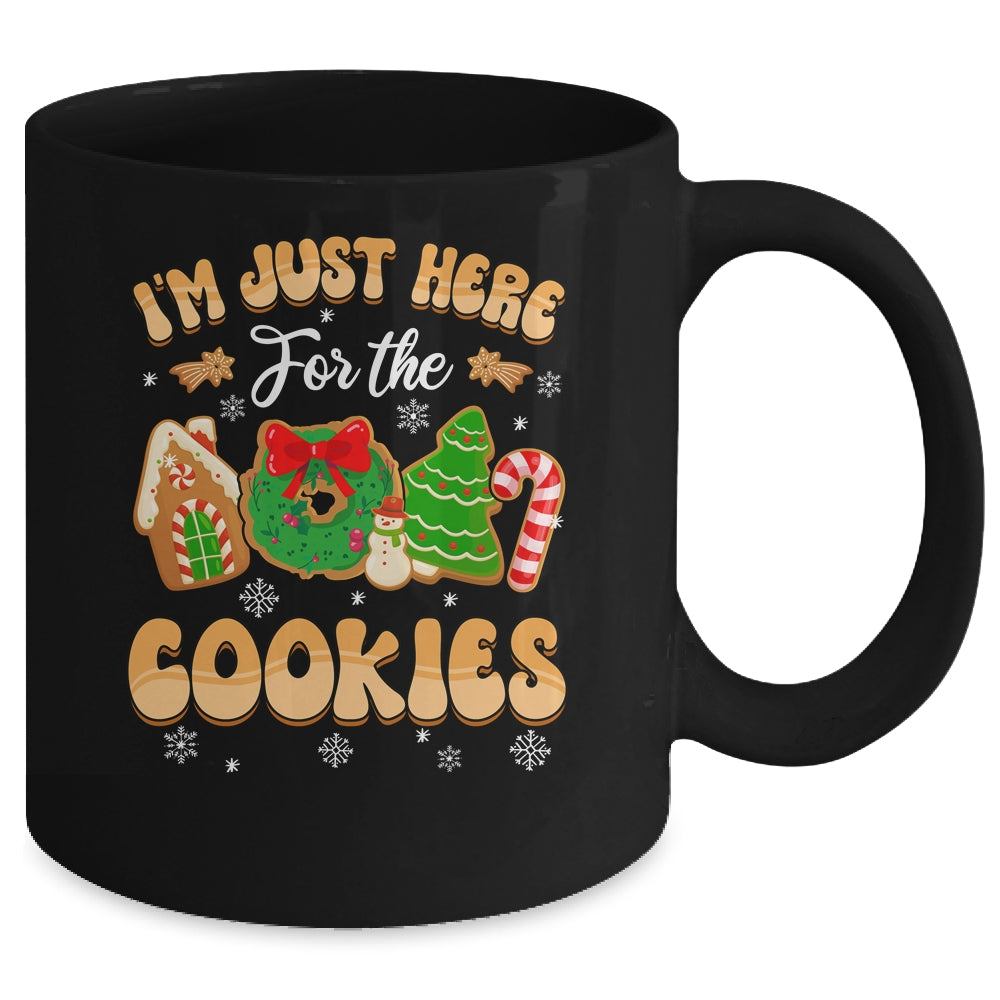 I'm Just Here For The Cookies Funny Xmas Meme Cute Christmas Mug | teecentury