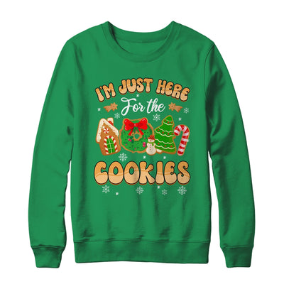 I'm Just Here For The Cookies Funny Xmas Meme Cute Christmas Shirt & Sweatshirt | teecentury