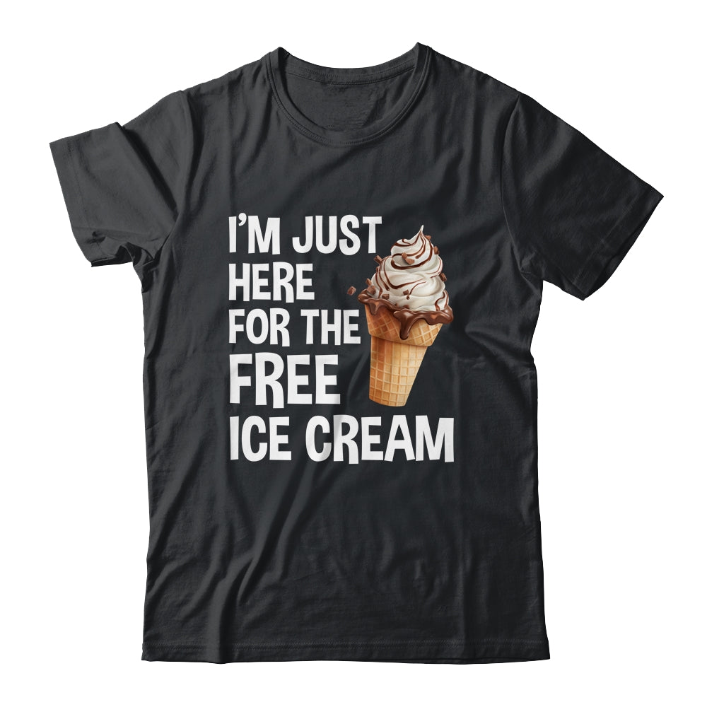 I'm Just Here For The Free Ice Cream Funny Cruise 2024 Shirt & Tank Top | teecentury