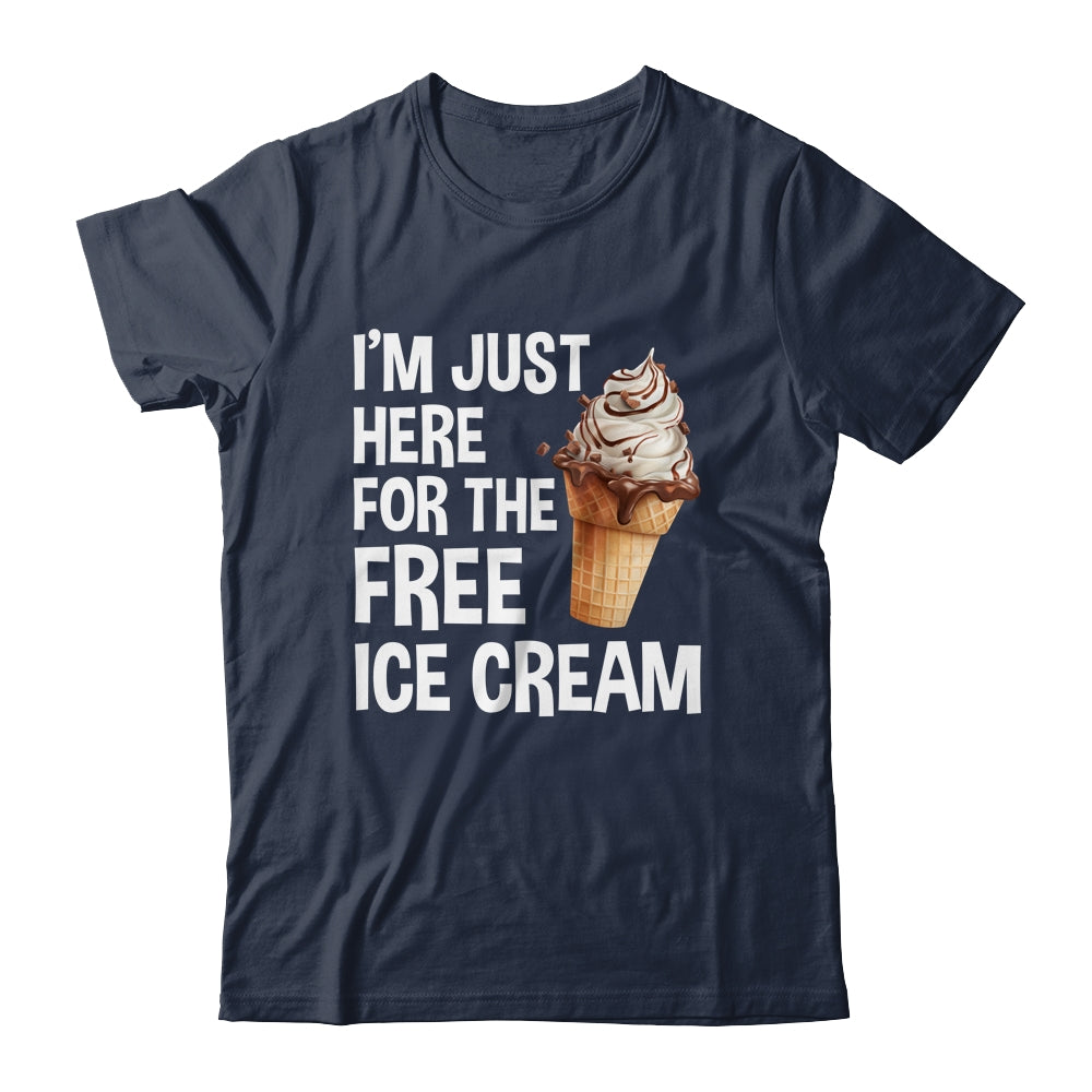 I'm Just Here For The Free Ice Cream Funny Cruise 2024 Shirt & Tank Top | teecentury