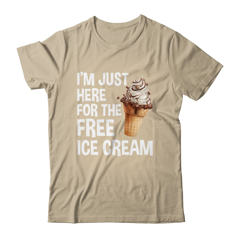 I'm Just Here For The Free Ice Cream Funny Cruise 2024 Shirt & Tank Top | teecentury