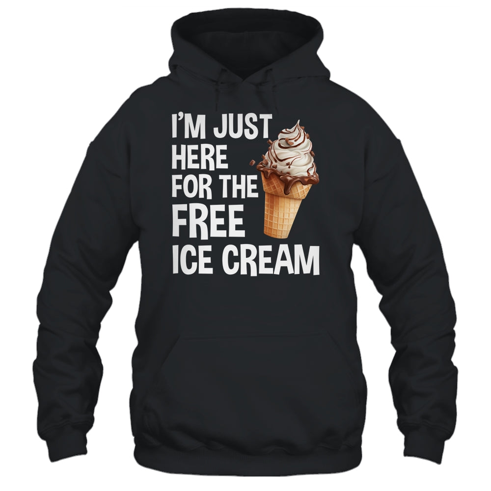 I'm Just Here For The Free Ice Cream Funny Cruise 2024 Shirt & Tank Top | teecentury