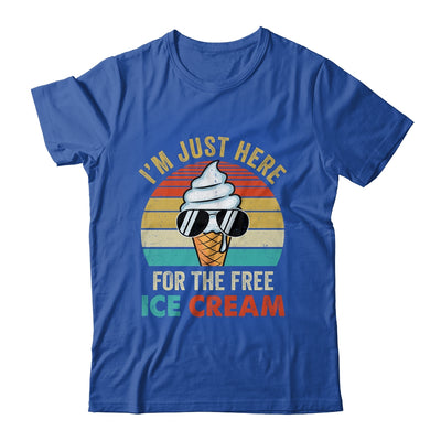 I'm Just Here For The Free Ice Cream Funny Cruise 2024 Retro Shirt & Tank Top | teecentury