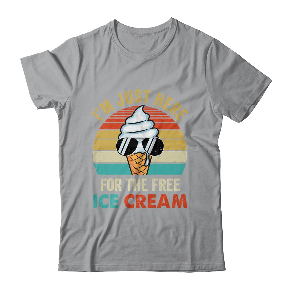 I'm Just Here For The Free Ice Cream Funny Cruise 2025 Retro