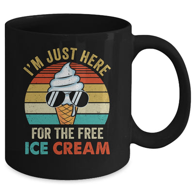 I'm Just Here For The Free Ice Cream Funny Cruise 2024 Retro Mug | teecentury