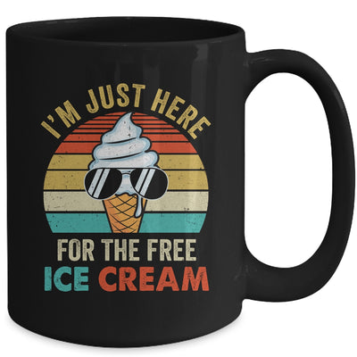 I'm Just Here For The Free Ice Cream Funny Cruise 2024 Retro Mug | teecentury