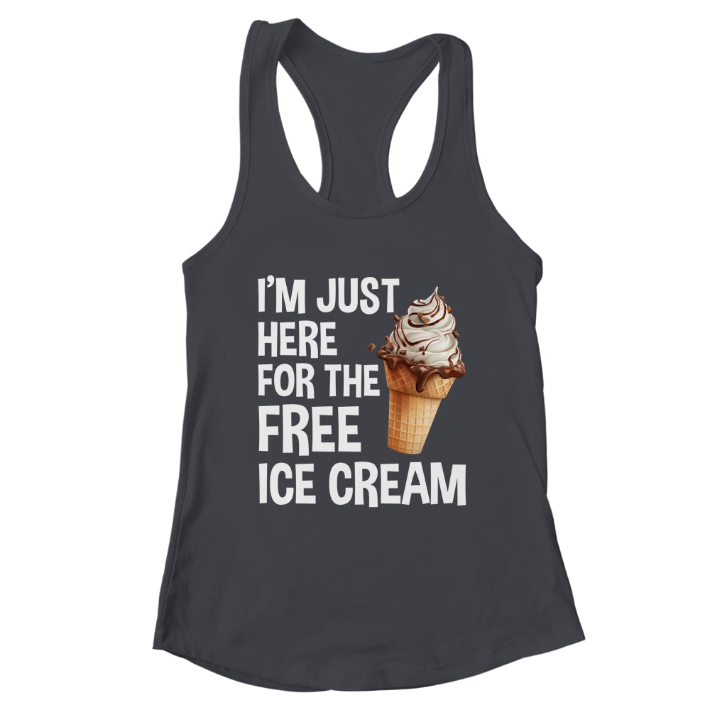I'm Just Here For The Free Ice Cream Funny Cruise 2024 Shirt & Tank Top | teecentury