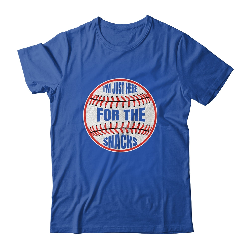 I'm Just Here For The Snacks Funny Baseball Season Softball Shirt & Tank Top | teecentury