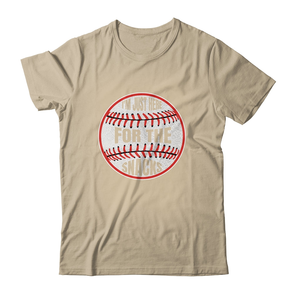I'm Just Here For The Snacks Funny Baseball Season Softball Shirt & Tank Top | teecentury