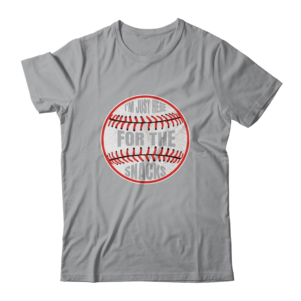 I'm Just Here For The Snacks Funny Baseball Season Softball Shirt & Tank Top | teecentury