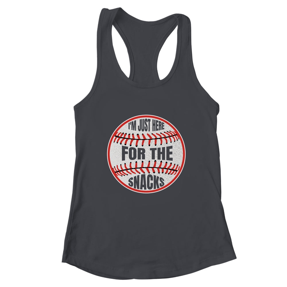 I'm Just Here For The Snacks Funny Baseball Season Softball Shirt & Tank Top | teecentury