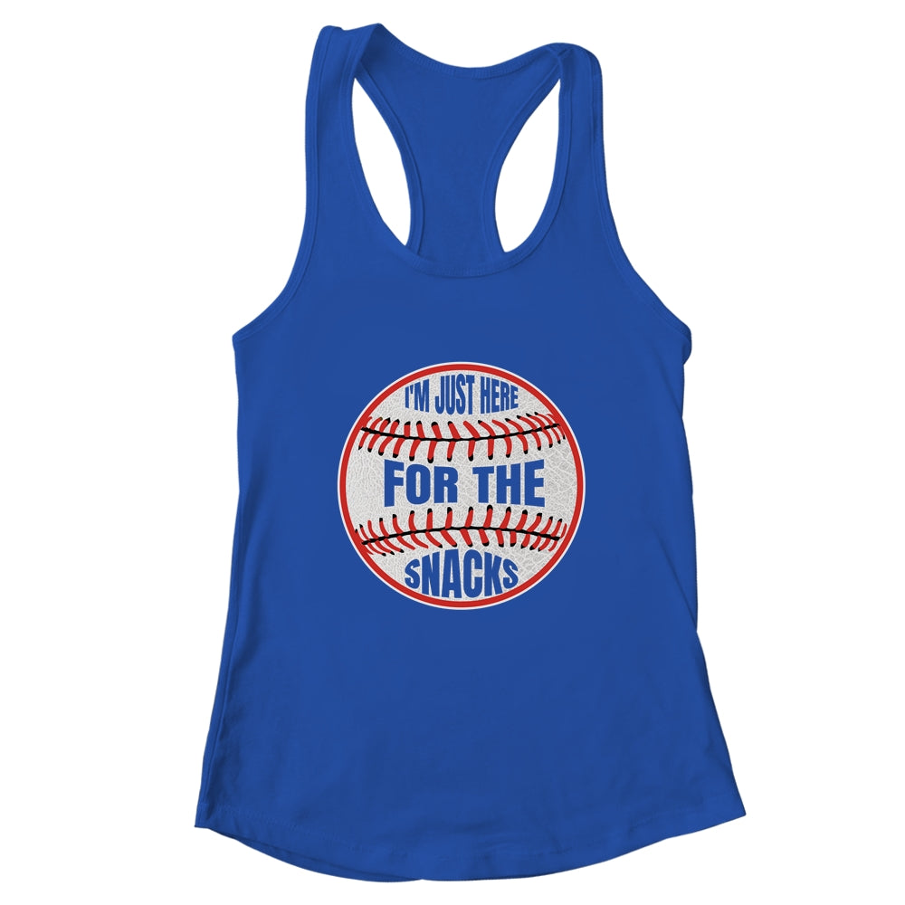 I'm Just Here For The Snacks Funny Baseball Season Softball Shirt & Tank Top | teecentury