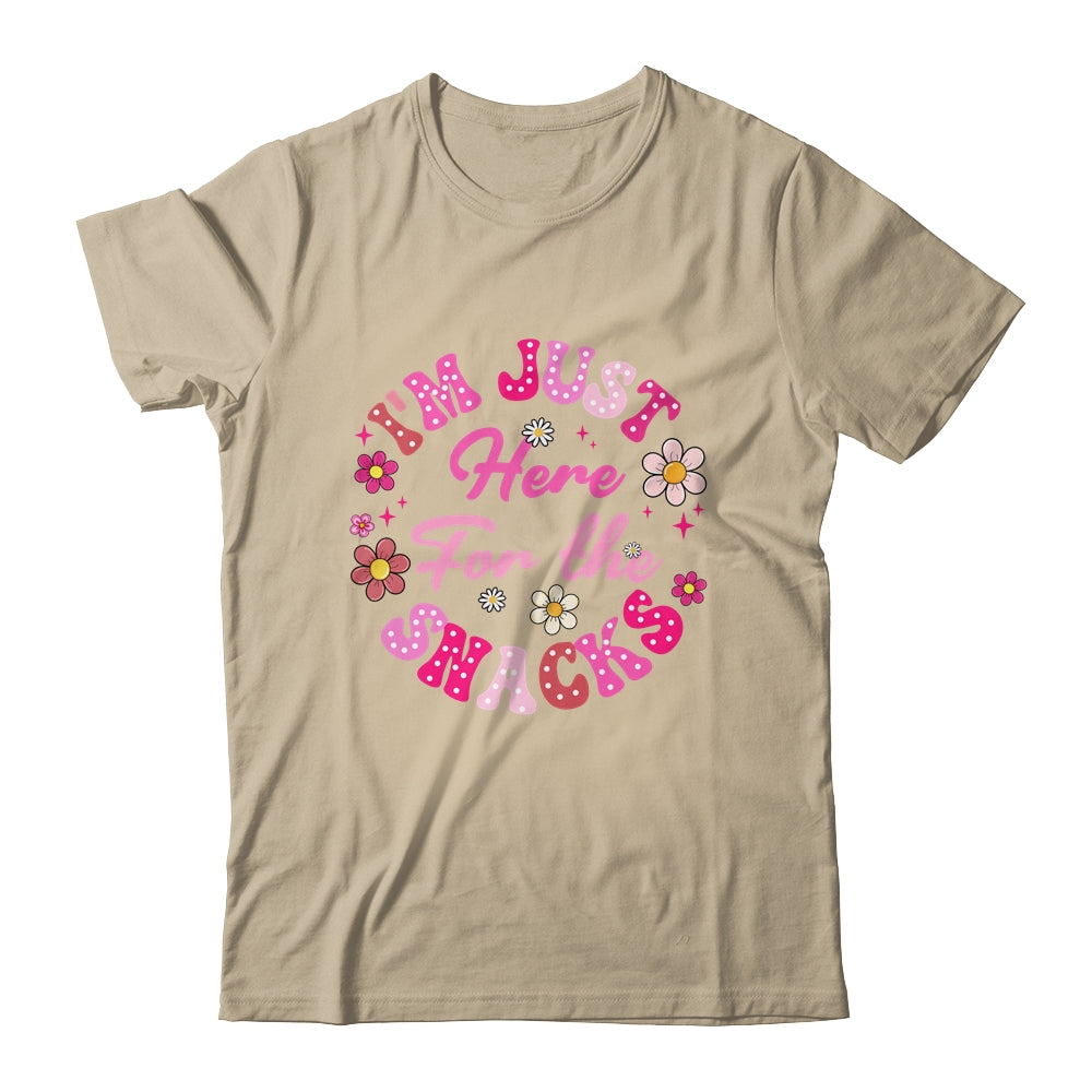 I'm Just Here For The Snacks Funny Saying Girls Kids Shirt & Tank Top | teecentury