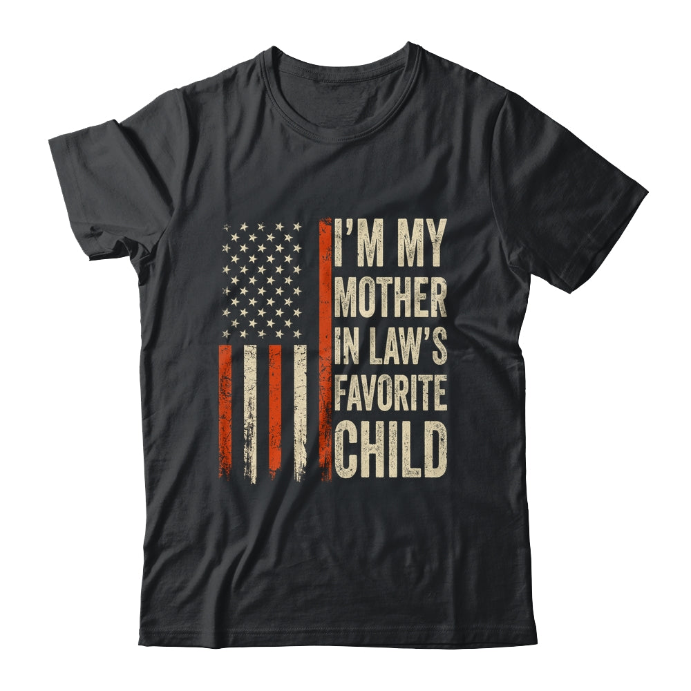 I'm My Mother In Law's Favorite Child Vintage Flag Christmas Shirt & Hoodie | teecentury