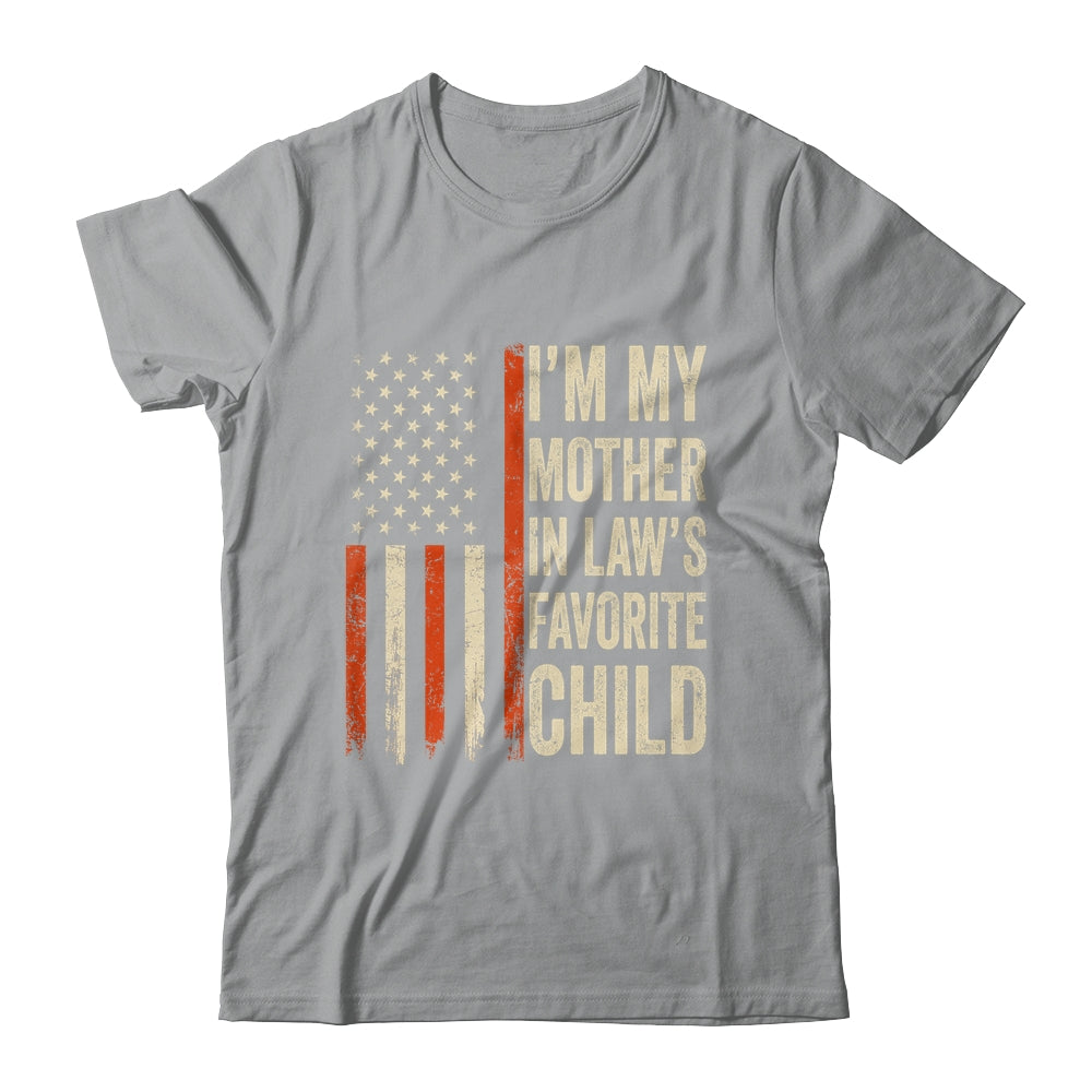 I'm My Mother In Law's Favorite Child Vintage Flag Christmas Shirt & Hoodie | teecentury