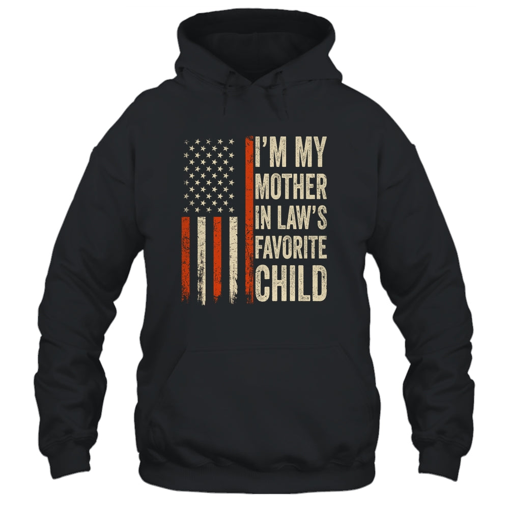 I'm My Mother In Law's Favorite Child Vintage Flag Christmas Shirt & Hoodie | teecentury