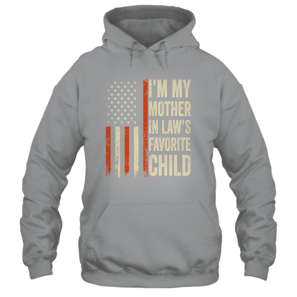 I'm My Mother In Law's Favorite Child Vintage Flag Christmas Shirt & Hoodie | teecentury