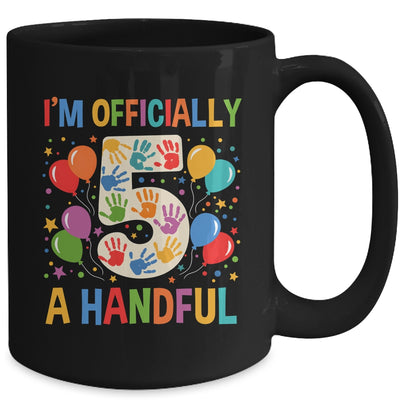 I'm Officially A Handful 5th Birthday Party 5 Year Old Kids Mug | teecentury
