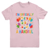 I'm Officially A Handful 5th Birthday Party 5 Year Old Kids Youth Shirt | teecentury