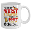 I'm On My Wurst Behavior I Dont Give A Schnitzel Oktoberfest Mug | teecentury