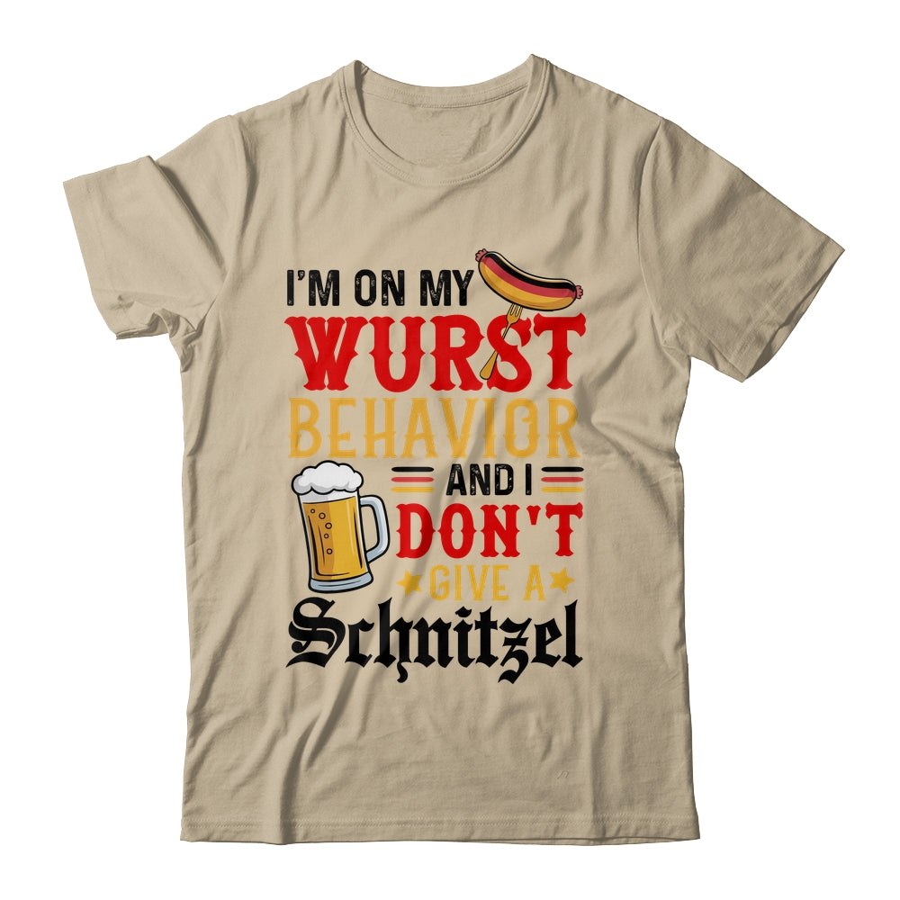 I'm On My Wurst Behavior I Dont Give A Schnitzel Oktoberfest Shirt & Tank Top | teecentury