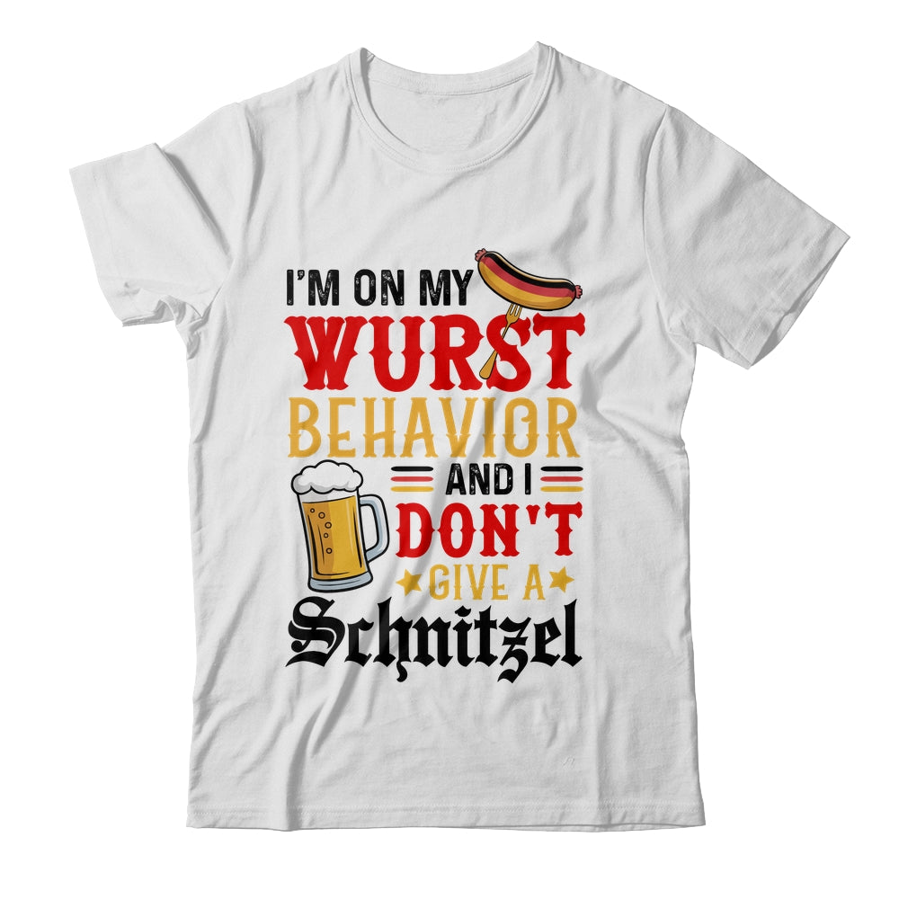 I'm On My Wurst Behavior I Dont Give A Schnitzel Oktoberfest Shirt & Tank Top | teecentury