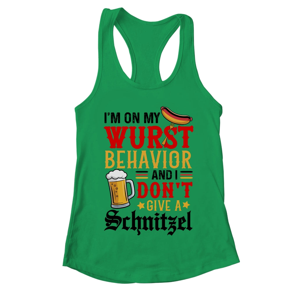 I'm On My Wurst Behavior I Dont Give A Schnitzel Oktoberfest Shirt & Tank Top | teecentury