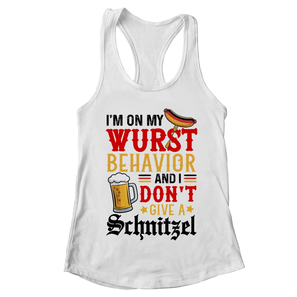 I'm On My Wurst Behavior I Dont Give A Schnitzel Oktoberfest Shirt & Tank Top | teecentury