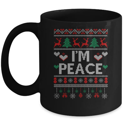 I'm Peace I Come In Peace Matching Ugly Christmas Mug | teecentury