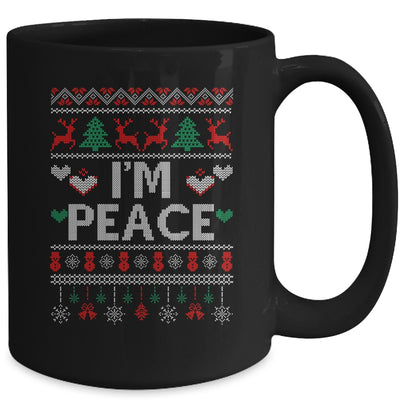 I'm Peace I Come In Peace Matching Ugly Christmas Mug | teecentury