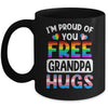 I'm Proud Of You Free Grandpa Hugs LGBT LGBTQ Gay Pride Mug | teecentury