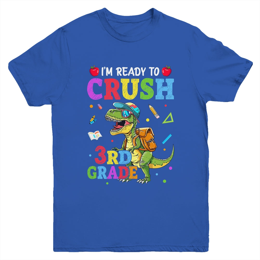 I'm Ready To Crush 3rd Grade Dinosaur Back To School Boy Kid Youth Shirt | teecentury
